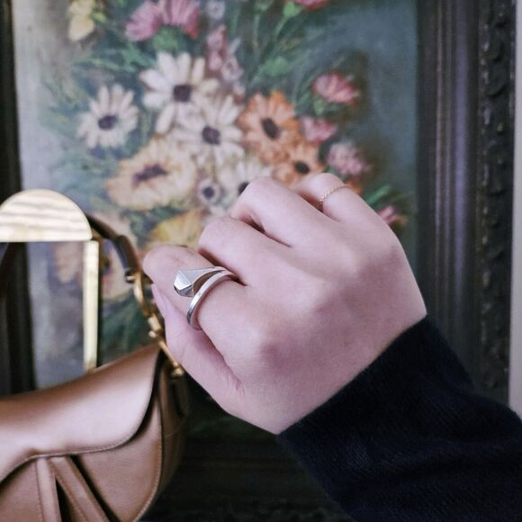 EXTREMELY RARE Vintage Tiffany & Co. Elsa Peretti Sterling Siver Nail Ring 6.25 - Picture 8 of 9